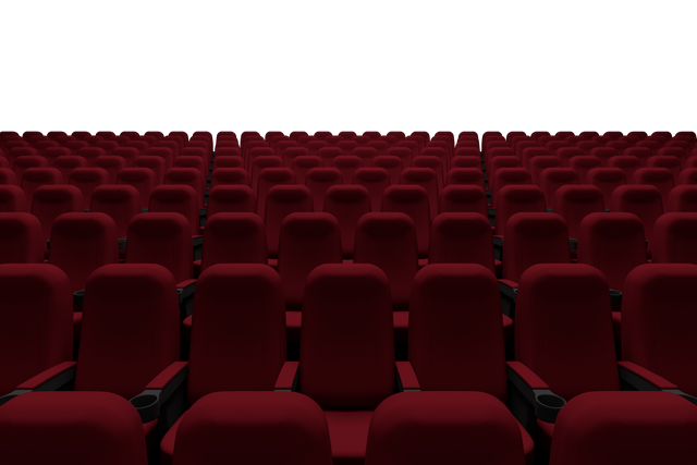 Empty Theater Seats Row in Transparent Background Cinematic Theme - Download Free Stock Videos Pikwizard.com