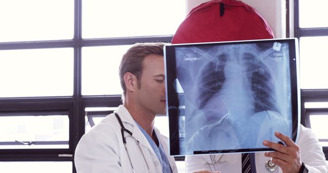 Doctors Examining Chest X-Ray in Medical Facility - Download Free Stock Images Pikwizard.com