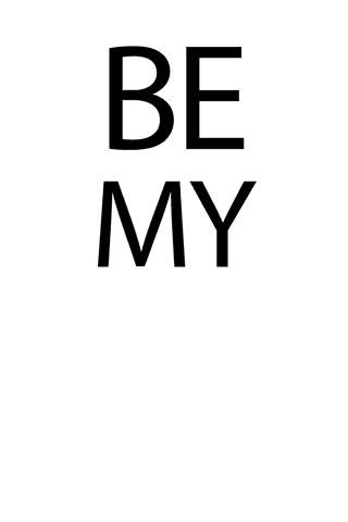 Be my text on transparent background vector illustration