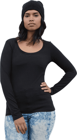 Confident Young Woman in Black Top Supporting Underrepresented Groups