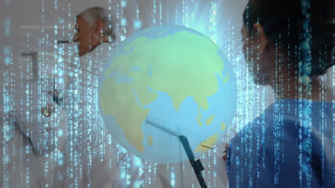 Global Digital Interface Displaying Real-time Networking