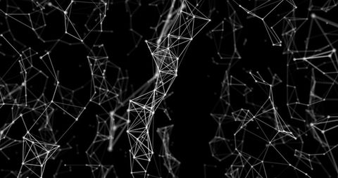 Futuristic Polygon Network on Black Background for Technology Concepts - Download Free Stock Images Pikwizard.com