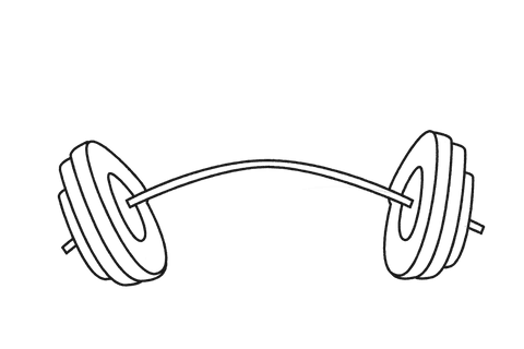 Transparent Illustration of Barbell with Weights on Girlish Colors - Download Free Stock Videos Pikwizard.com
