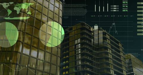 Financial Data Analysis on Urban Landscape Background - Download Free Stock Images Pikwizard.com