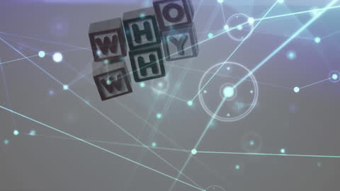 Digital Text Concept with Network Connections and Keywords