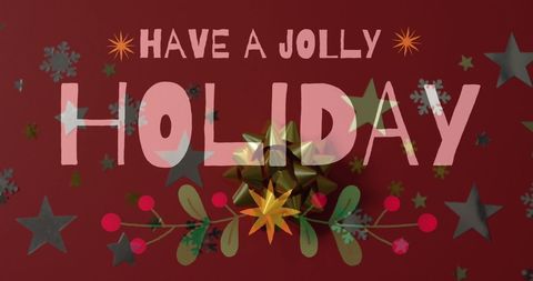 Festive Jolly Holiday Christmas Greeting Card Design