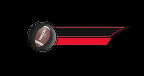 American football sports broadcast graphic with copy space