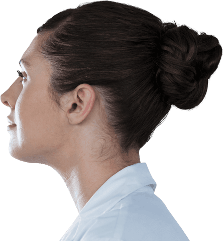 transparent side profile of thoughtful female scientist) - Download Free Stock Videos Pikwizard.com