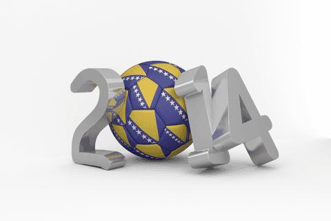 2014 soccer ball illustration on transparent background