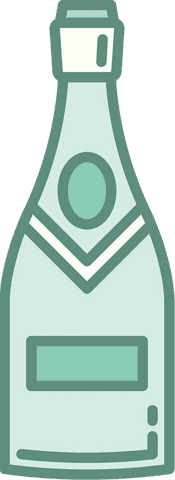 Digital Illustration of Champagne Bottle on Transparent Background - Download Free Stock Videos Pikwizard.com