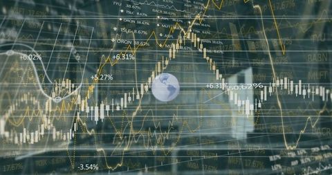 Global Financial Markets Concept with Graphs and Globe