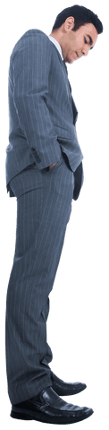 Transparent Businessman in Formal Suit Illustrating Isolation and Confidence