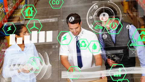 Team Collaborating on Warehouse Technology Solutions