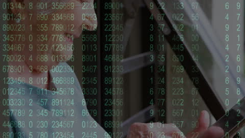 Senior Woman Engaging with Technology Amid Digital Transformation