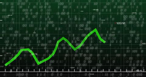 Binary Code Financial Analytics with Rising Graph Line - Download Free Stock Images Pikwizard.com