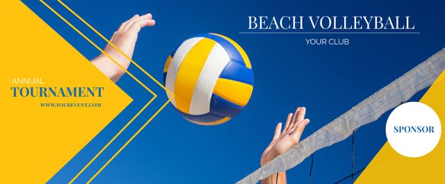 Dynamic Beach Volleyball Spike at Annual Tournament Event - Download Free Stock Templates Pikwizard.com