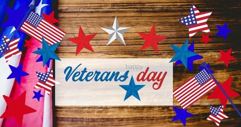 Veterans Day Celebration with Patriotic Stars and Flags - Download Free Stock Images Pikwizard.com