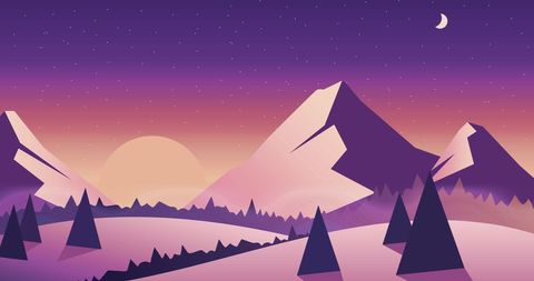 Santa Claus Silhouette Over Moonlit Mountains in Christmas Scene - Download Free Stock Images Pikwizard.com