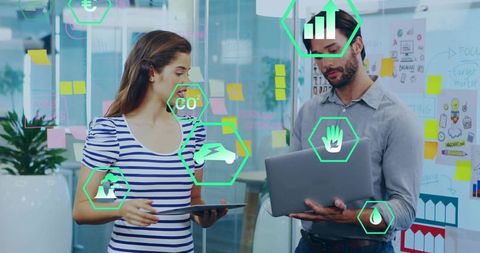 Collaborating professionals using augmented reality dashboards in modern open office