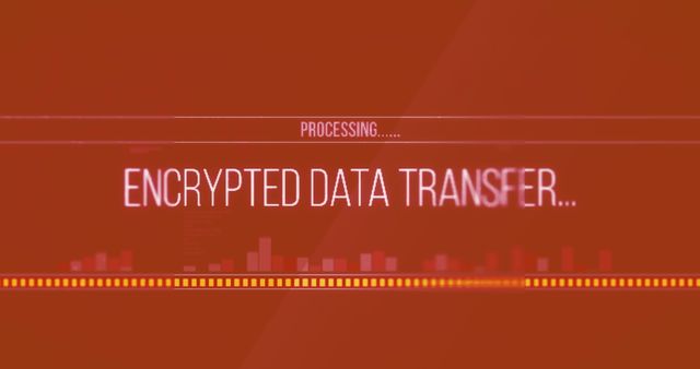 Encrypted Data Transfer in Progress on Red Background - Download Free Stock Images Pikwizard.com