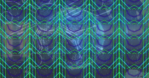 Futuristic Digital Interface with Neon SH apes and Circuit Patterns - Download Free Stock Images Pikwizard.com