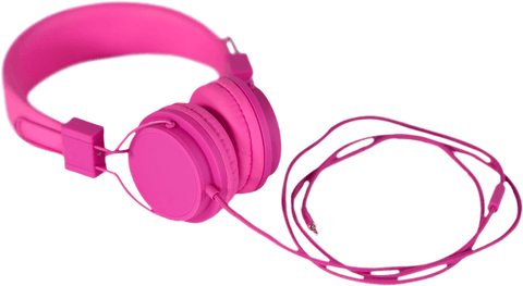 pink headphones for modern audio listening experience transparent background - Download Free Stock Videos Pikwizard.com