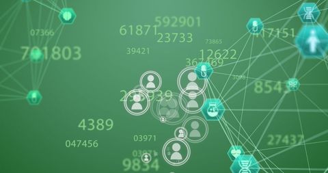 Abstract Network with Digital Connections and Data Points - Download Free Stock Images Pikwizard.com