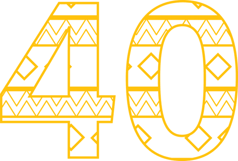 Stylish Yellow Number 40 with Pattern on Transparent Background - Download Free Stock Videos Pikwizard.com
