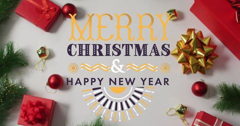 Festive Christmas Wishes with Holiday Decorations