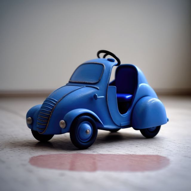Close up of blue car toy on grey background, created using generative ai technology - Download Free Stock Photos Pikwizard.com