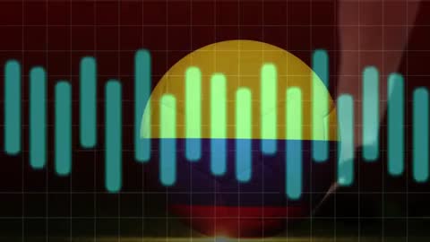 Digital Soundwave with Soccer Ball and Dynamic Pulse