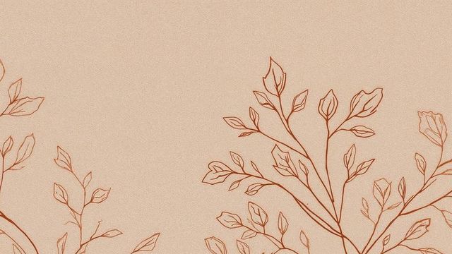 Minimalist terracotta branches on beige background for elegant decor