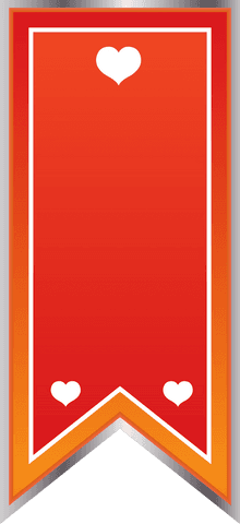 Romantic Valentine's Day Bookmark on Transparent Background - Download Free Stock Videos Pikwizard.com