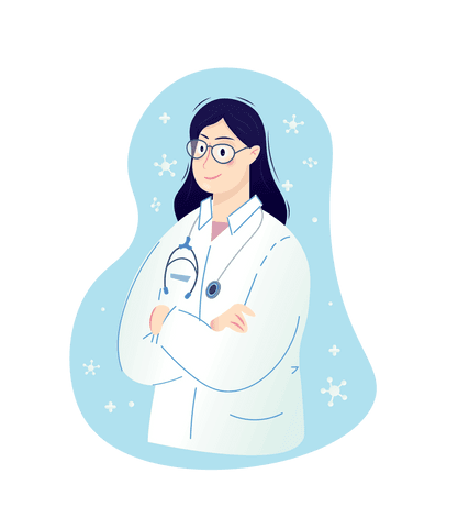 caucasian female doctor illustration on transparent background - Download Free Stock Videos Pikwizard.com