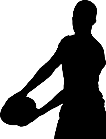 Man silhouette on transparent background lifestyle and sport concept