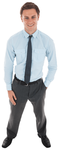 Transparent Elegant Businessman Standing with Confident Smile - Download Free Stock Videos Pikwizard.com