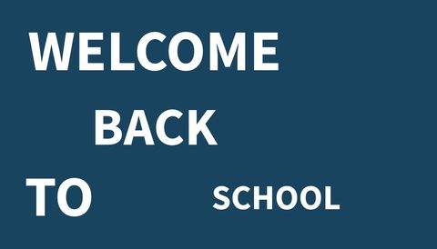 bold welcome back to school announcement on blue background - Download Free Stock Templates Pikwizard.com