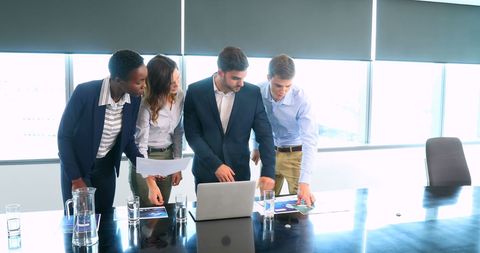 Diverse Professionals Collaborating in modern Corporate Workplace - Download Free Stock Images Pikwizard.com
