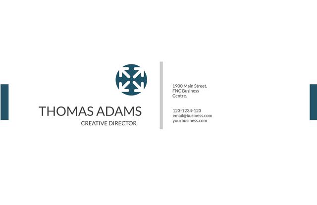 Sophisticated Minimalist Business Card for Executives with Modern Design - Download Free Stock Templates Pikwizard.com