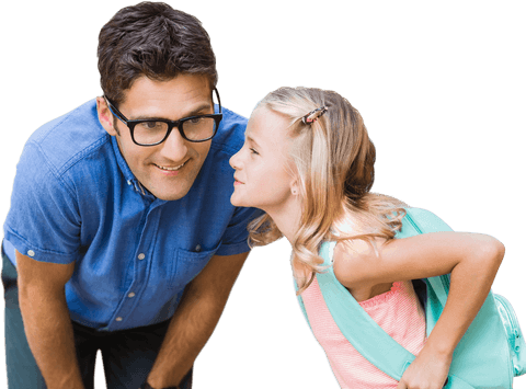 transparent young girl whispering secret thought to teacher - Download Free Stock Videos Pikwizard.com