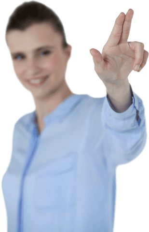 businesswoman using transparent interface technology pointing - Download Free Stock Videos Pikwizard.com
