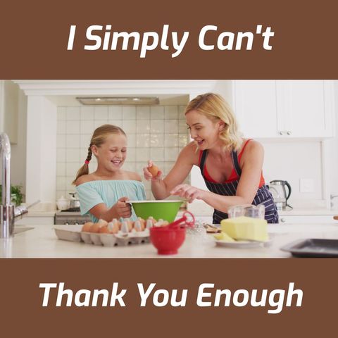 Mother and daughter bonding in kitchen