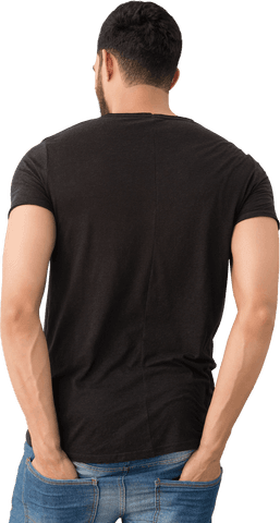 Transparent Rear View of Man in Casual Attire - Download Free Stock Videos Pikwizard.com