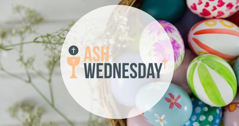 Ash Wednesday Design with Colorful Easter Eggs - Download Free Stock Images Pikwizard.com