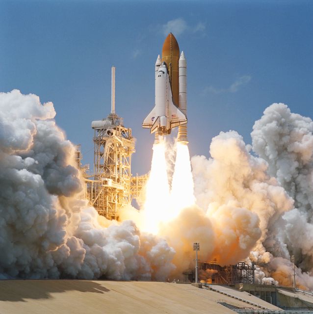 STS100-S-011 (19 April 2001) --- A  perfect liftoff of the Space Shuttle Endeavour occurred at 2:40:42 p.m. (EDT), April 19, 2001. Onboard were astronauts Kent V. Rominger, Jeffrey S. Ashby, Scott E. Parazynski, Chris A. Hadfield, John L. Phillips and Umberto Guidoni along with cosmonaut Yuri V. Lonchakov. Hadfield is with the Canadian Space Agency; Guidoni represents the European Space Agency and Lonchakov is affiliated with Rosaviakosmos. The scheduled 11-day mission is to deliver and integrate the Spacelab Logistics Pallet/Launch Development Facility, which includes the Space Station Remote Manipulator System (SSRMS) and the UHF antenna. The flight is to include at least two space walks for installation of the SSRMS or Canadarm2 on the orbiting outpost. Also onboard is the Multi-Purpose Logistics Module Raffaello, carrying resupply stowage racks and resupply/return stowage platforms.