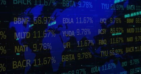 Global Financial Data Visualization with Digital Overlay - Download Free Stock Images Pikwizard.com