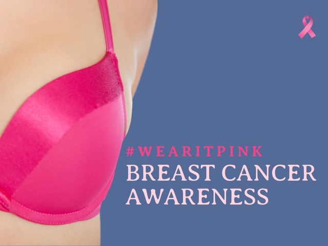 Use for promoting breast cancer awareness campaigns and events. Suitable for healthcare websites, social media posts advocating for early detection and prevention, fundraising materials for cancer research and support foundations.