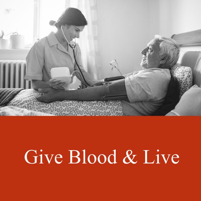 Medical Professional Caring for Patient During Blood Donation Encouragement - Download Free Stock Templates Pikwizard.com