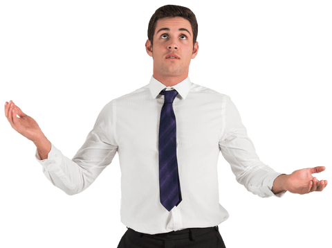 transparent businessman shrugging confused gesture isolated - Download Free Stock Videos Pikwizard.com
