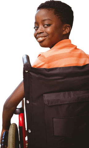 young boy smiling in wheelchair, transparent background - Download Free Stock Videos Pikwizard.com